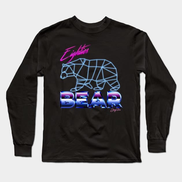 eighties bear Long Sleeve T-Shirt by JayGeeArt